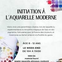 INITIATION A L'AQUARELLE MODERNE POUR LES ENFANTS DE 8 A 12 ANS