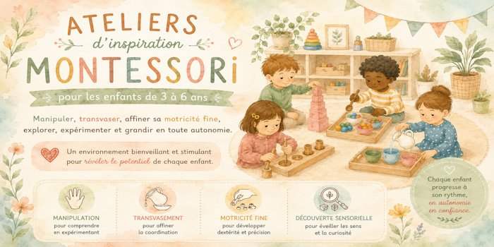 Ateliers d'inspiration Montessori pour les enfants (3-6 ans)